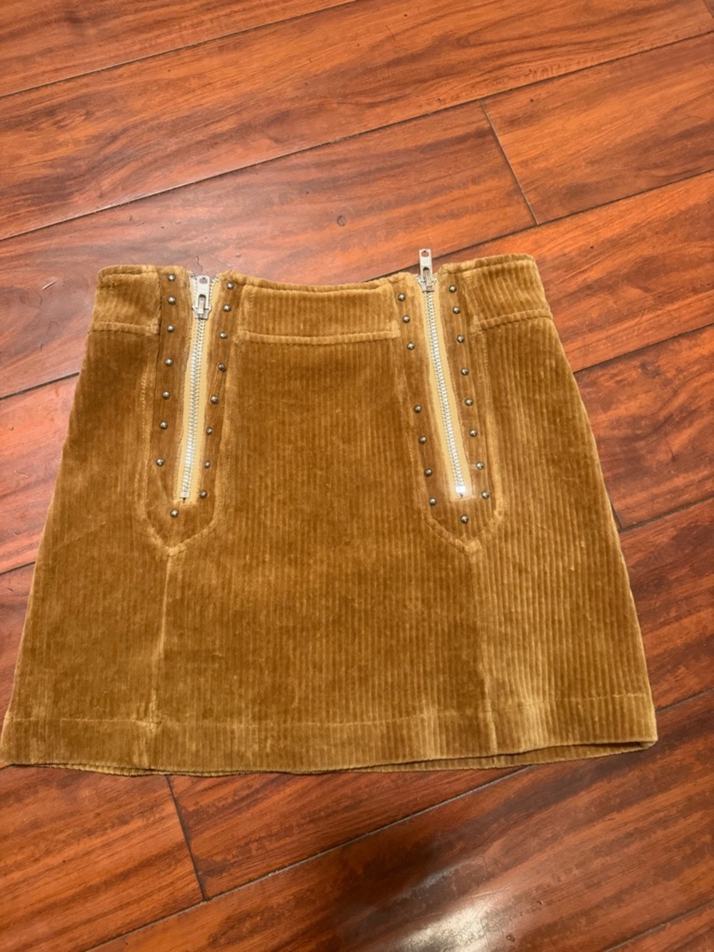 POL Corduroy Mini Skirt in Camel Brown - Picture 7 of 8